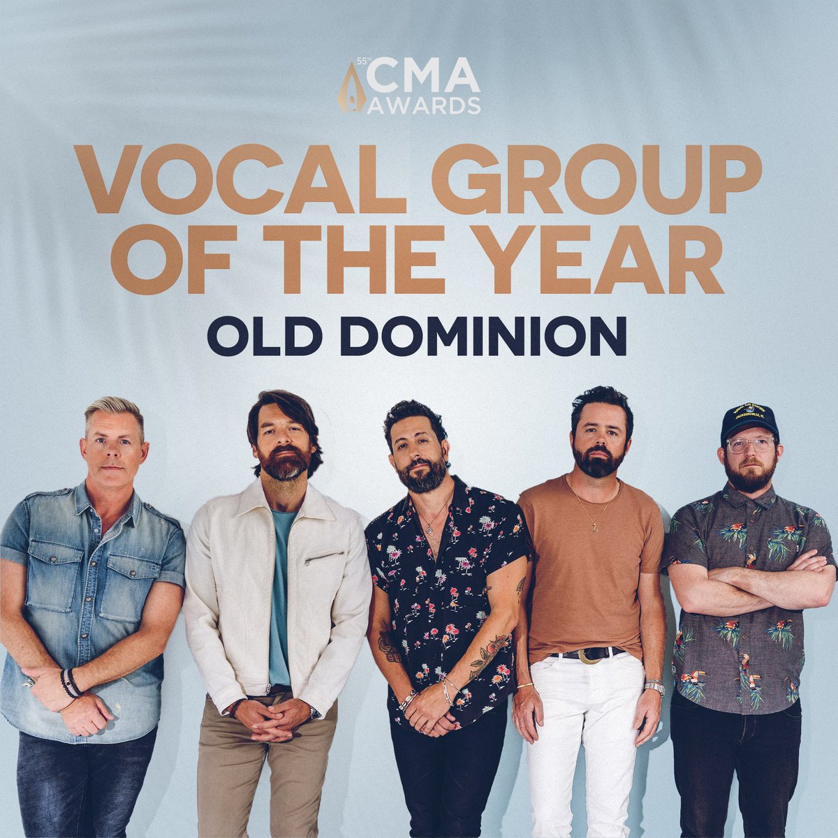 OldDominion's tweet photo. Thank y’all for everything. #cmaawards #vocalgroupoftheyear https://t.co/MGCY49tJs5