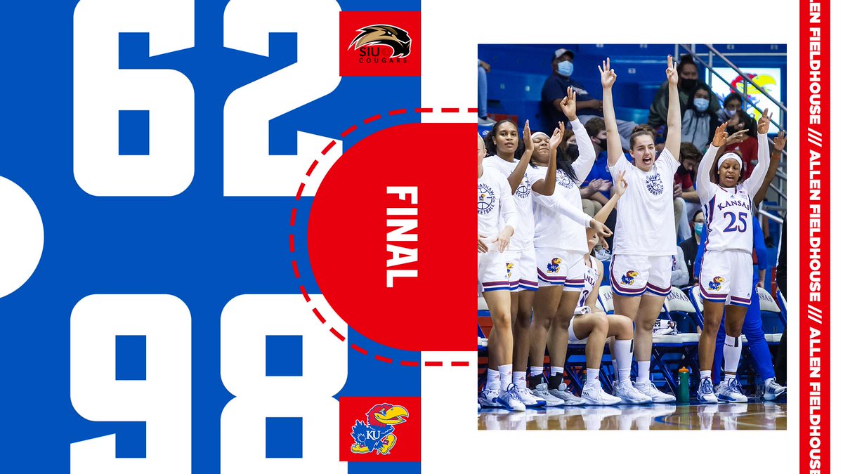 KUWBball's tweet photo. Win the season opener ✅

#RockChalk https://t.co/1hn6x7QrII