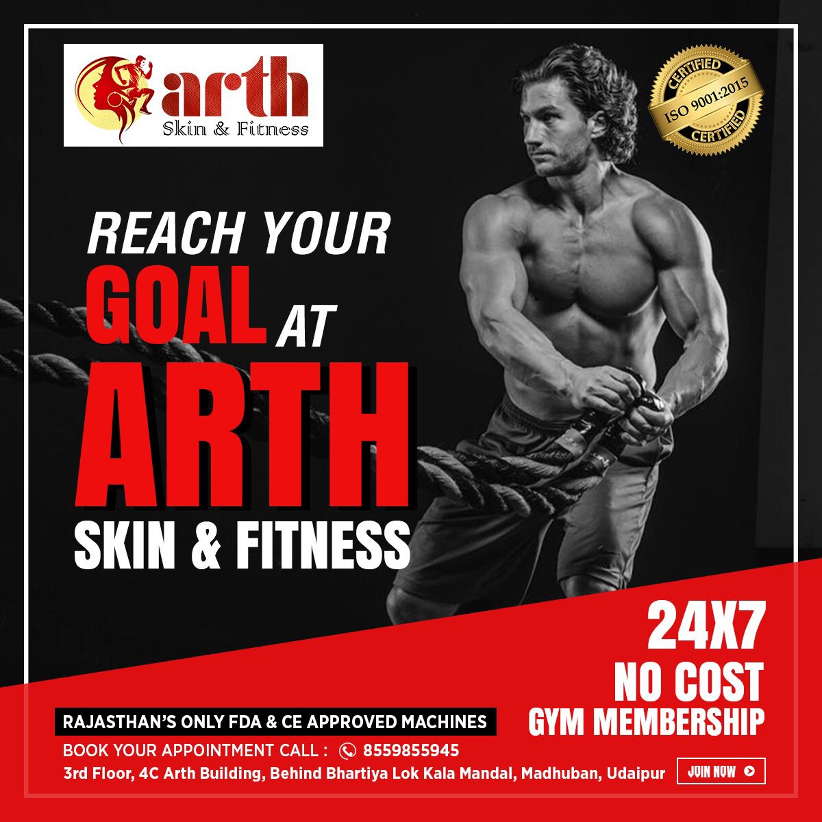 ArthSkin's tweet photo. Reach your Fitness Goals at Arth Skin and Fitness GYM.
Udaipur's only ISO 9001:2015 Certified and NO Cost 24x7 GYM Membership.
#gym #fitness #motivation #bodybuilding #bestgym #fitnesscenter #topgym #fitnessgroup #goodgym #topgyminudaipur #GymNearMeUdaipur #BestGyminUdaipur https://t.co/Z0p5fgDibd