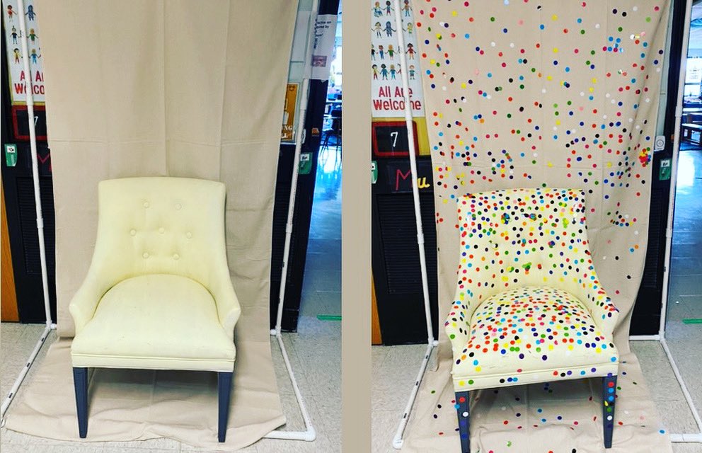 MeganMutchelkna's tweet photo. In progress Yayoi Kusama inspired installation experience for the kiddos todayβ¦ canβt wait to see how it looks by Friday night π΄π π‘π’π΅π£β«οΈβͺοΈπ€
#dotsfordays #yayoikusama #installationart #lovewhatyoudoandworkbecomesplay @HillcrestSDW @flincicu @melissa_pyow #artsed https://t.co/36E1TD2v9A
