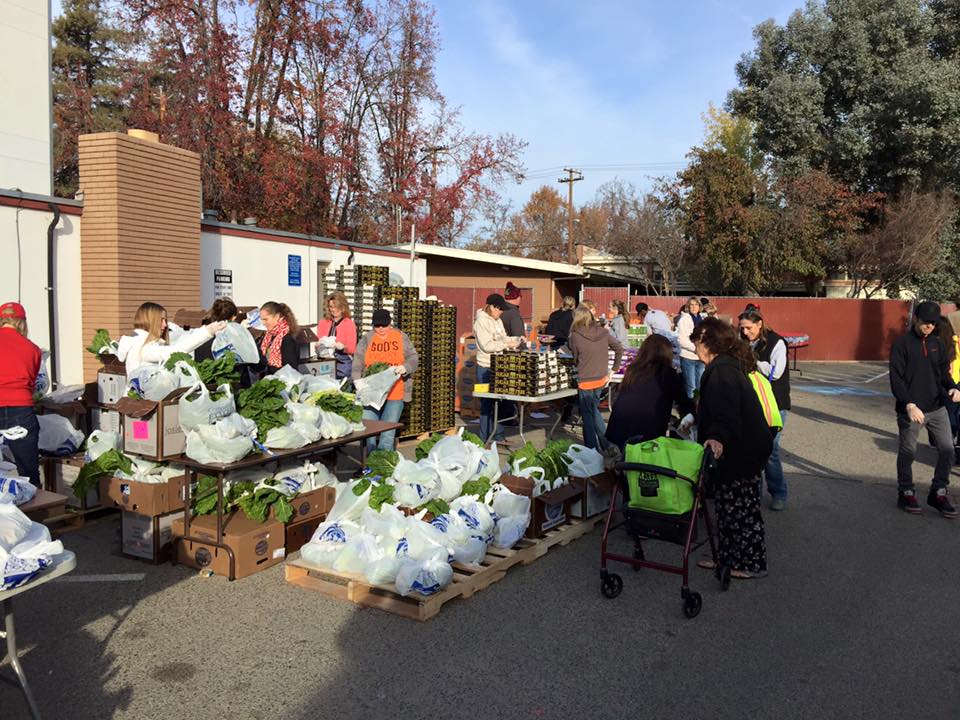 We will have lots of fresh food available for those in need on Saturday December 4th from 9am - 11am. Our address is 2311 E. Shaw. We are across the street from Fresno State on the south east corner of Shaw &amp; Jackson. Please bring a cart or something to help you carry your food.