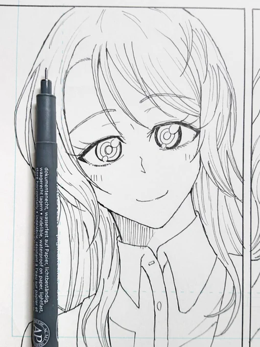 やっとペン入れしてる 