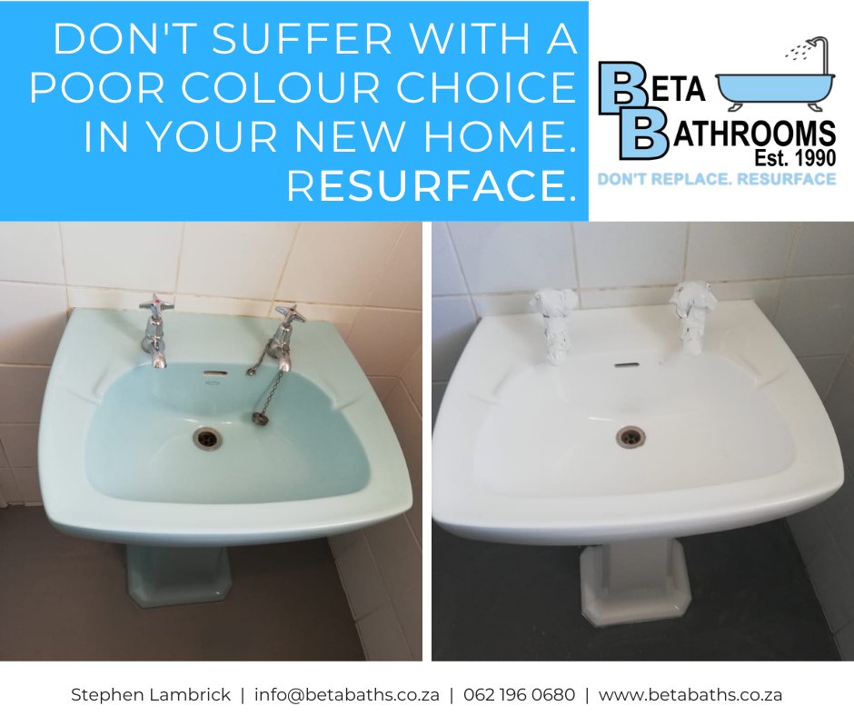 BetaBathrooms's tweet photo. Don't suffer with a poor colour choice in your new bathroom. Resurface. Don't replace. https://t.co/Wg5U7DoBlI #resurface #dontreplace #basin #70sbathroomcoloursscheme #changethecolour #changethevibes #resurfacingspecialist #betabaths #bathresurfacing #renovateyourbathroom https://t.co/X74ucRh1U4