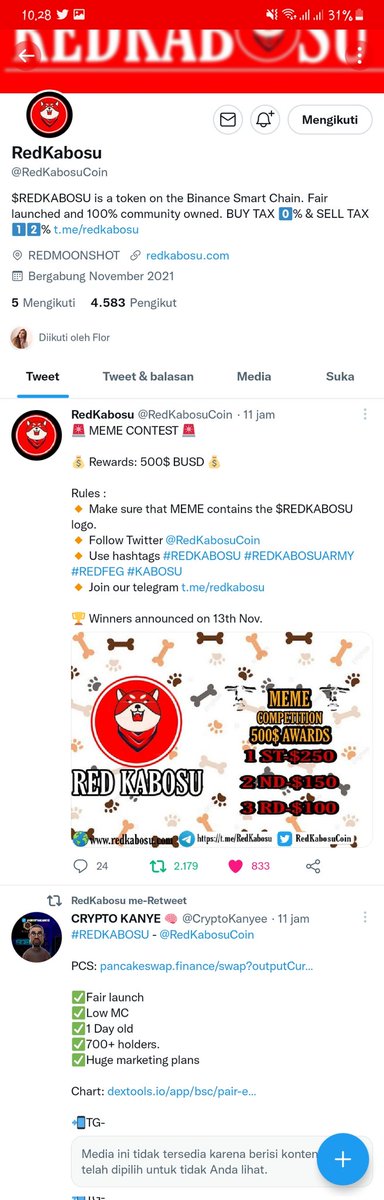 iamzaen_'s tweet photo. @GiveAwayHost @RedKabosuCoin Done https://t.co/mRZyrSfIHd