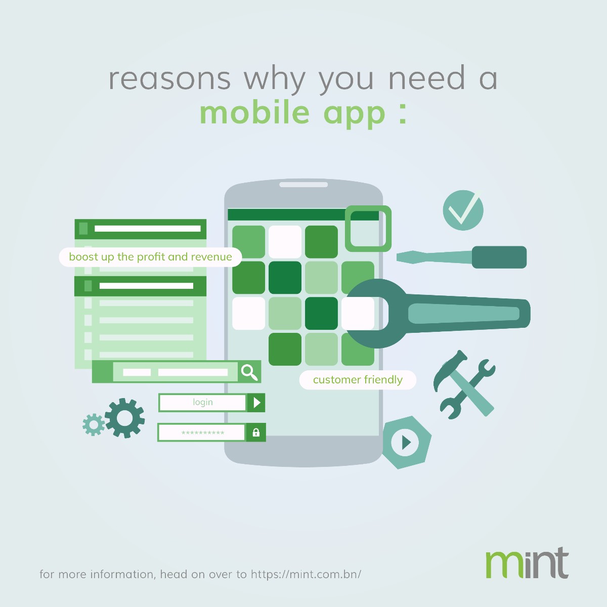 mintbrunei's tweet photo. Build your custom mobile app with us! All our mobile app developments are available on AppStore and GooglePlay.

For more info, contact us via the live chat on our website or email us at info@mint.com.bn

#MintBrunei https://t.co/DUUSWQkgJw