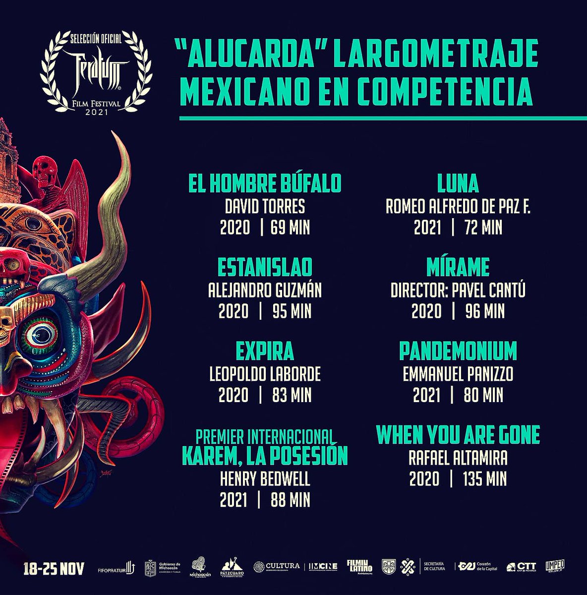 ArturoTay's tweet photo. Selección Oficial de largometraje mexicano en @FERATUMFEST 

Vamos con #EXPIRAfilm ❤👇🎉
@leopoldolaborde @robertotrujillo @gabycarrillomx @mariozaragoza @enrique_arrizon @AlineMarrero @fabianaperzabal @marianagaja @Olympusat @SOYELMILE @ZombiMoy https://t.co/zS7ESWvH7P