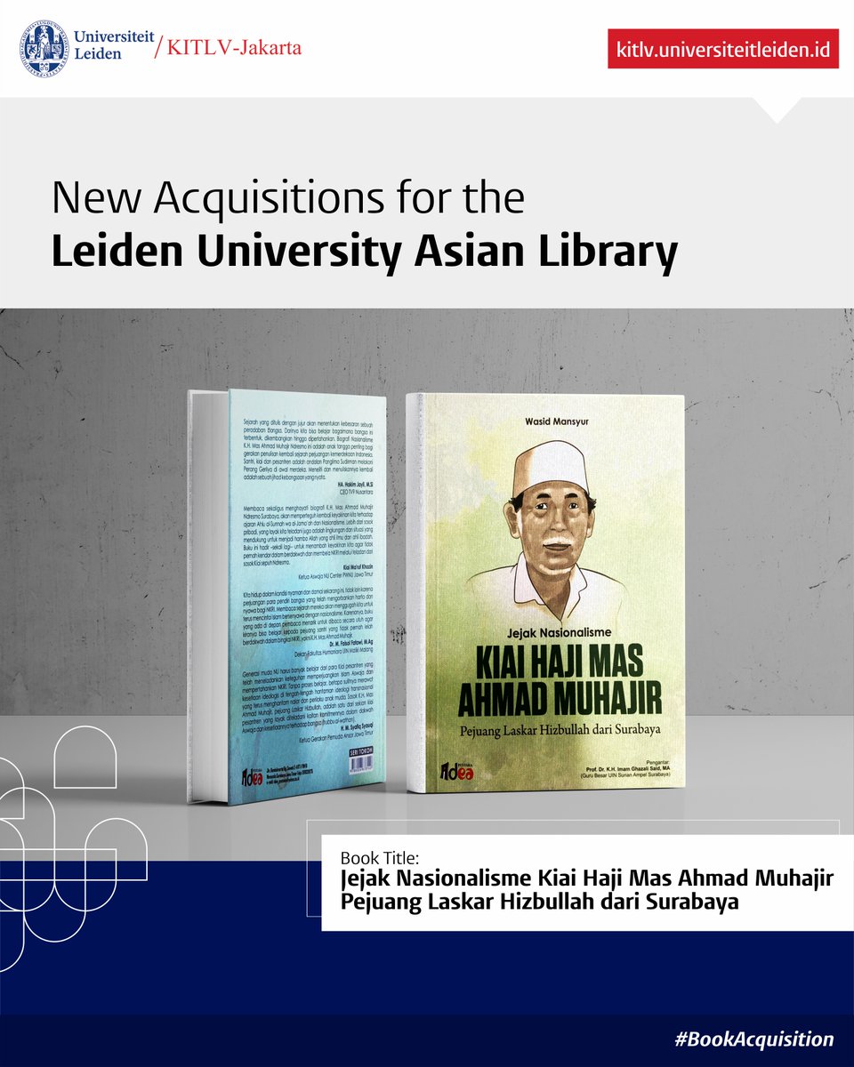 KITLVJakarta's tweet photo. Hello readers!
This is our New Acquisitions for the Leiden University Asian Library @AsianLibraryNL
Kindly visit our Facebook for more detail https://t.co/AtBXfqjTgm
#KITLVJakUpdate
#KITLVJakInfo
#CollectionAcquisition
#BookAcquisition https://t.co/VE0jouOMg8