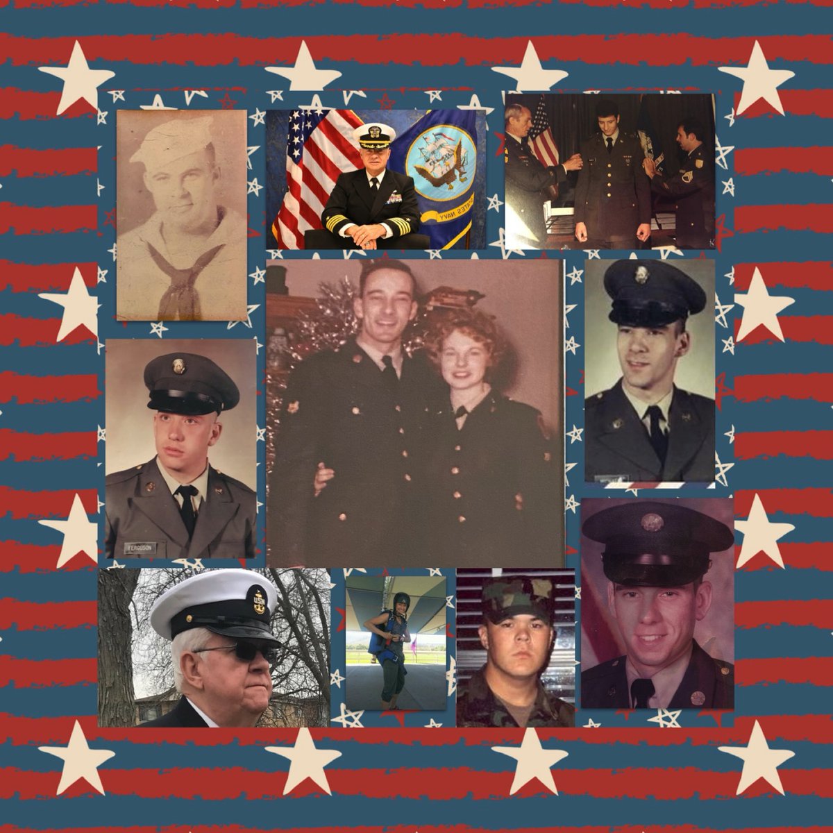 afsundevil's tweet photo. Thank you to all veterans for your service and sacrifice. These are my uncles, grandpa, dad, aunt and cousins. I am proud of my #family and our country. #VeteransDay #america https://t.co/RVUlbOd1O9