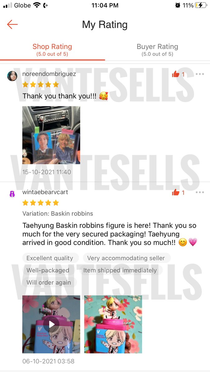 vantesells's tweet photo. October Shopee Feedbacks ๐ฅบ๐ #TYvantesells https://t.co/as7UzyFe9c