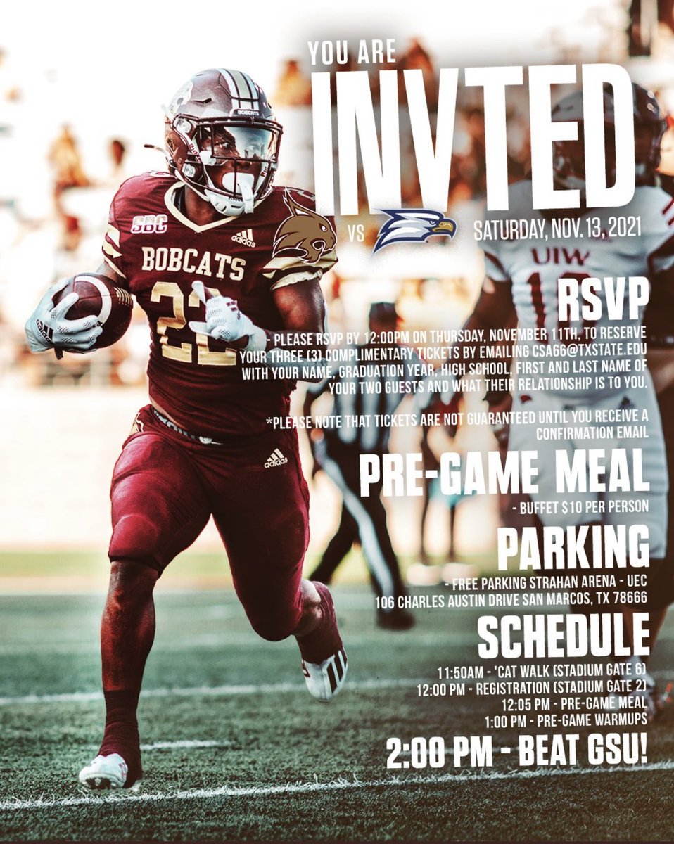 Thank you for the invite @TXSTAnderson !!  I’ll be there. @ChastinEvans8 <a href="/LehmanLobosFB/">Lehman Lobos Football</a>