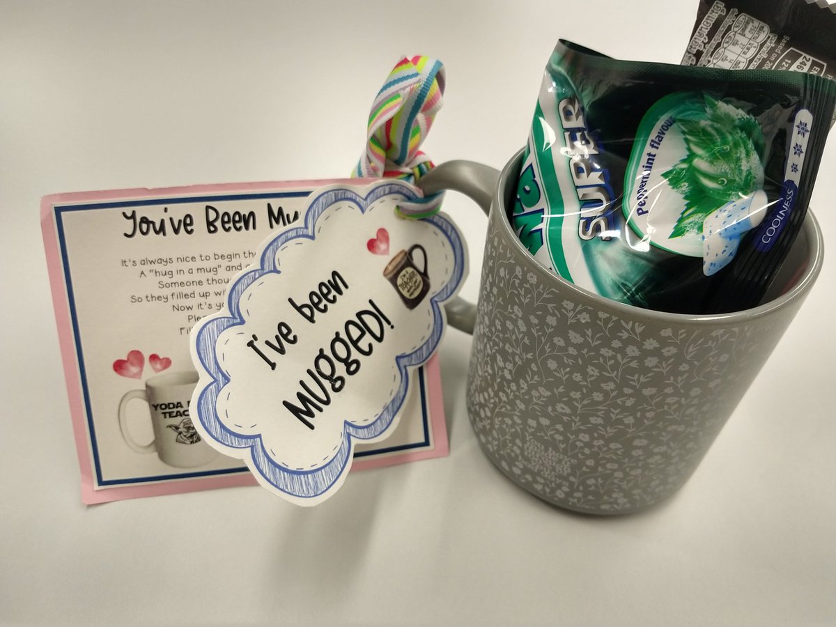 mr_jconrad's tweet photo. What a great way to start the day. Thank you to the person that filled this mug with great treats. https://t.co/XjzsYlSXYV