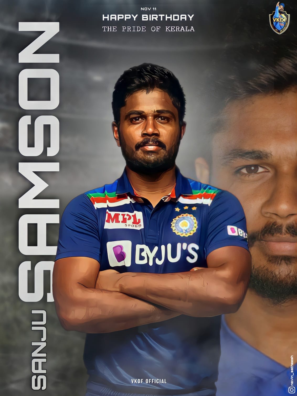 Happy Birthday Sanju Samson  you\re my hero 