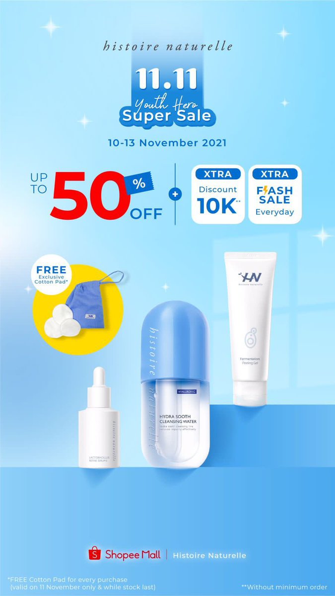 threadjajan's tweet photo. cleansing water apa nih? kok segede galon? 🤔

kenalan yuk sama cleansing water dari Histoire Naturelle asal Korea yg bisa membersihkan make up tanpa bikin kulit iritasi dan kering.

yuk buruan check out pakai kode “HISTTW20K” untuk dapat potongan 20k! 🥳 https://t.co/ef724MzZMu