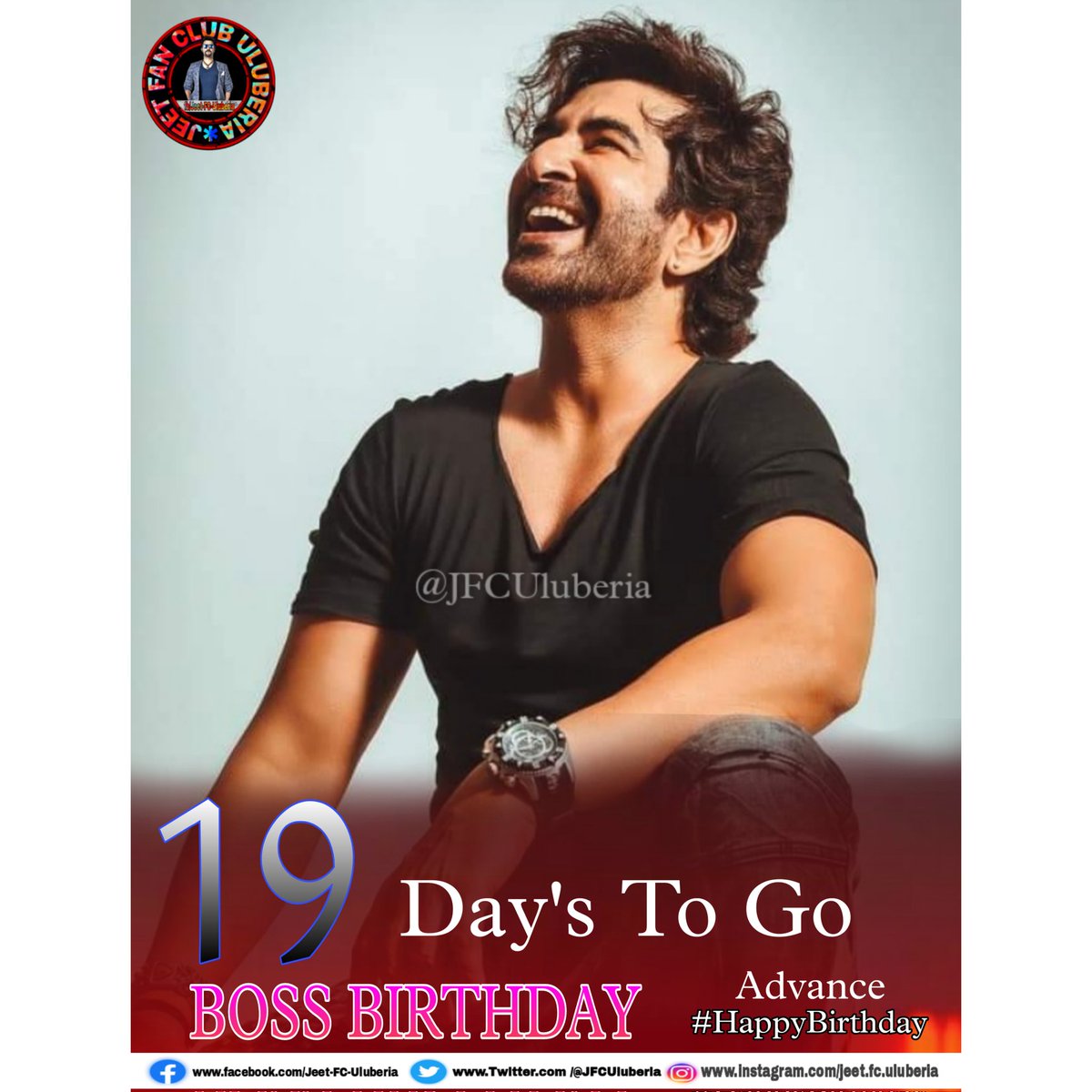 JFCUluberia's tweet photo. 19 day's To Go 
Boss Birthday 🎉🍰🎂
#HappybirthdayJEET 
#30November 
@jeet30
@JFCUluberia https://t.co/1nDj8TxZO7
