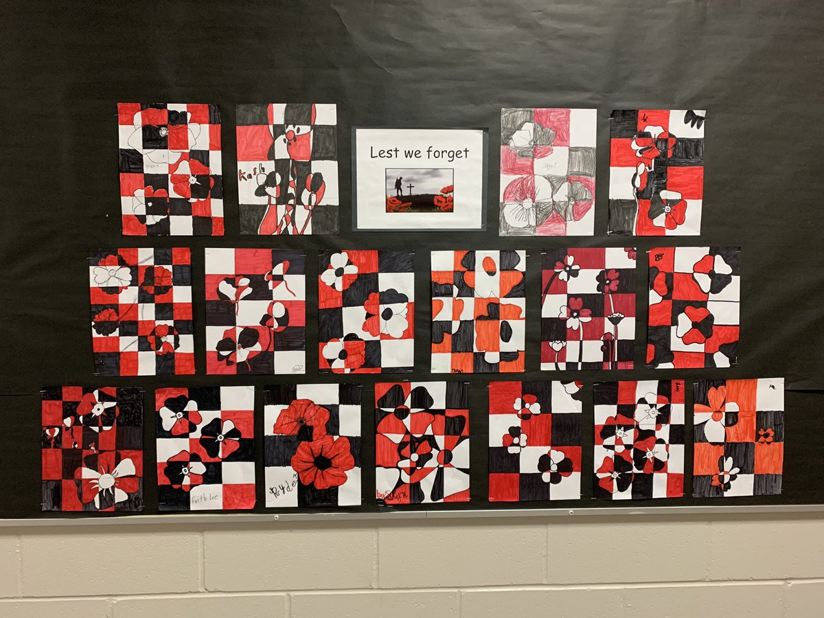 DawsonMags57's tweet image. Remebrance Day art. Was a more challenging piece, opened huge discussions of resilience and perseverance. Love this class #bced #classawesome