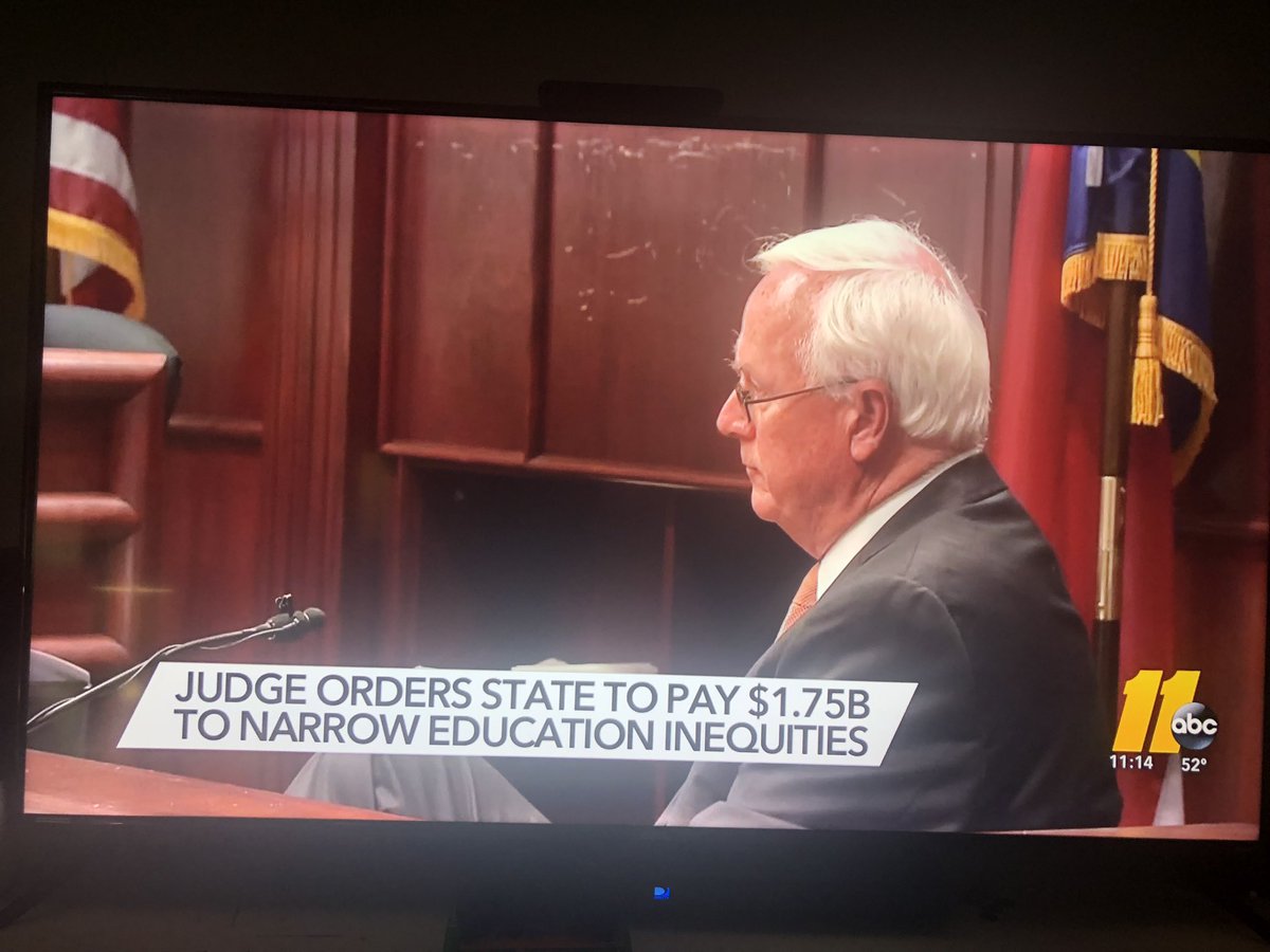 One of my favorite professors @wch33 at NCSU testifying at the latest Leandro hearing! #makingthecase for sound and basic education in NC.