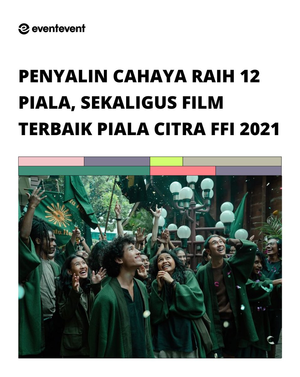 Eventeventapp's tweet photo. Penyalin Cahaya, berhasil meraih 12 Piala Citra pada Festival Film Indonesia (FFI) 2021, dan raih Film Panjang Terbaik. Selamat!👏🏻

Penyalin Cahaya akan tayang di Netflix mulai 13 Januari 2022. Film ini mengangkat isu kekerasan seksual yang ada di kampus, sounds familiar? https://t.co/wBle0wyaod