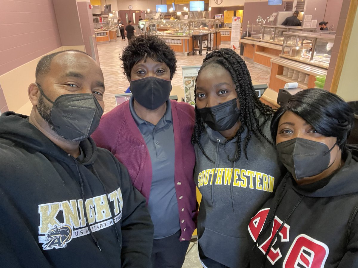 LateeHarper's tweet photo. WCW -As a parent one of your biggest concerns when your child goes away for college is who will be watching out for her in your absence! Well we thank God for sending Ms Ella and Ms Grace to fill that role @SouthwesternU is definitely blessed to have these ladies on staff!  💛🖤 https://t.co/rPSRUN2J9O