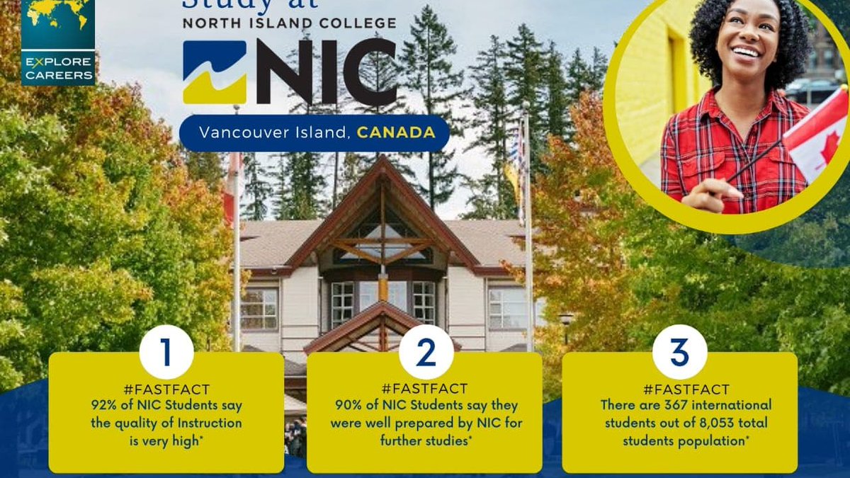 explorecareers_'s tweet photo. Today we take a tour to North Island College located in Vancouver Island, Canada. 

For more info on Explore Careers, visit us at Krishna Centre, 3rd Floor, Westlands, Nairobi, Kenya. 

Book a virtual meeting with our student counselors on phone; +254 704 595 341 https://t.co/4hUTj5FDoB