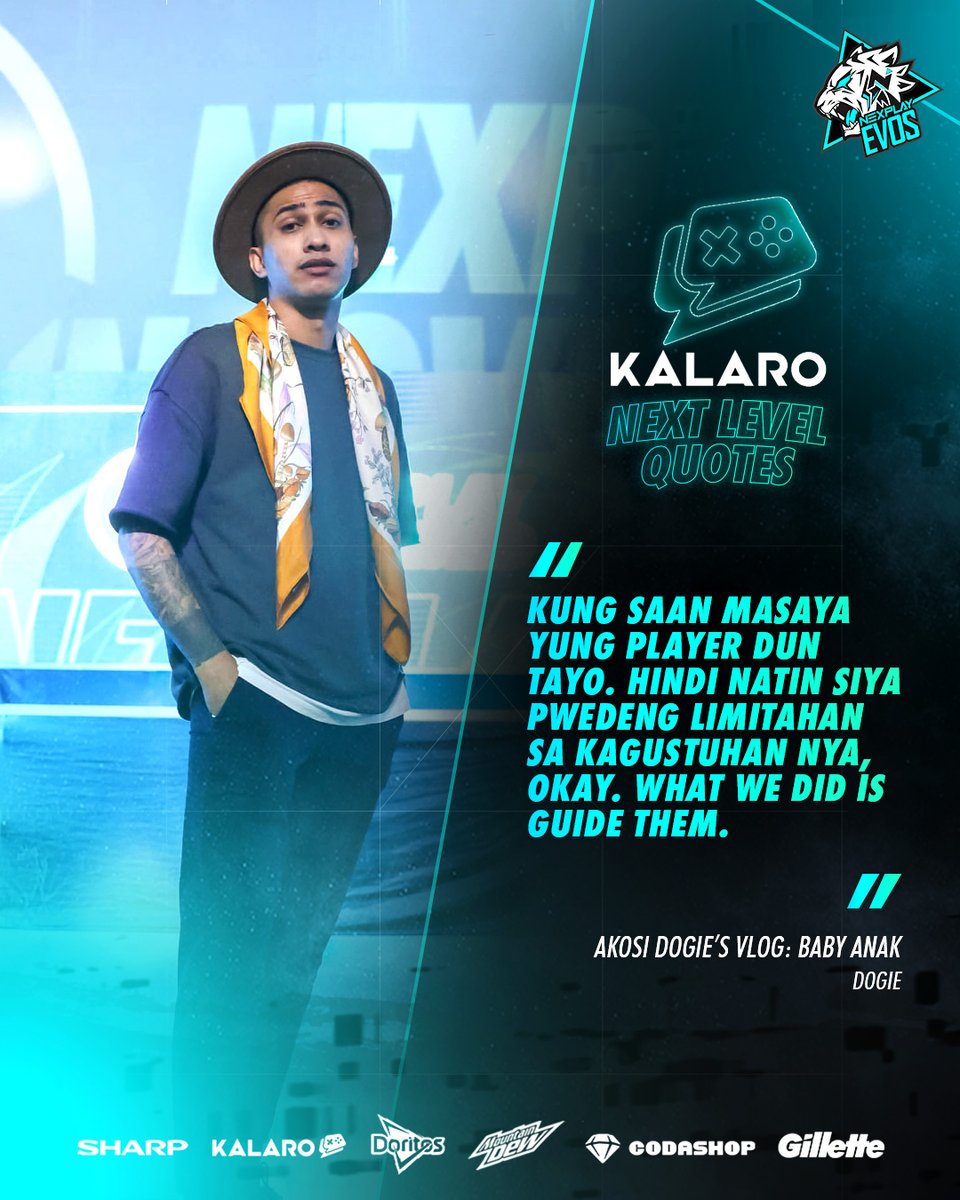 NexplayEsports's tweet photo. This is a good advice from Dogie!
We should all be happy and keep supporting them with whatever they choose in their life moving forward.
#NexplayEsports #TheNexplayWay #NexplayRoar #OneTeamOneGoal #EVOSEsports #MLBB #Codashop #Sharp #MountainDew #Doritos #Gillette #KALARO https://t.co/c9Cyq5xUoD