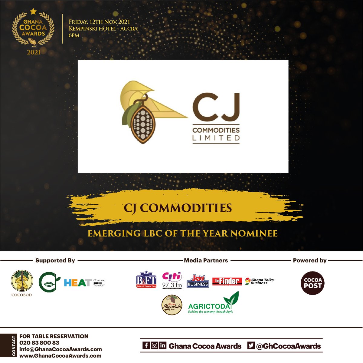 GhCocoaDinner's tweet photo. The 2021 nominees for Emerging LBC of the Year are...

#GCA2021 #GhanaCocoaAwards https://t.co/Hldg46IUne