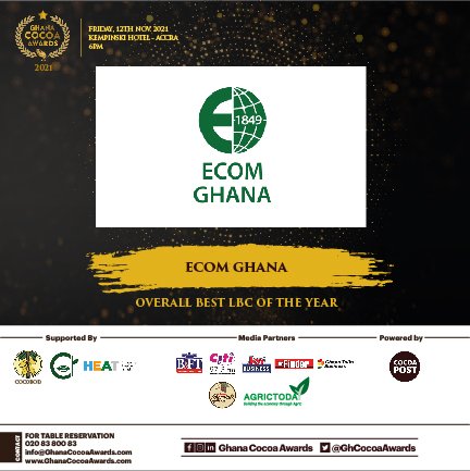 GhCocoaDinner's tweet photo. The 2021 nominees for Overall Best LBC of the Year are...1/2

#GCA2021 #GhanaCocoaAwards https://t.co/BDUsnluKYn
