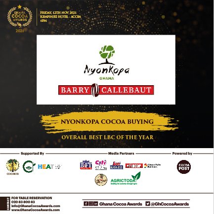GhCocoaDinner's tweet photo. The 2021 nominees for Overall Best LBC of the Year are...2/2

#GCA2021 #GhanaCocoaAwards https://t.co/8WFss3JV55