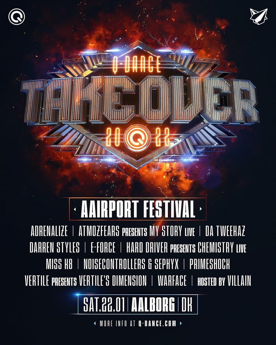 LahejeWeb's tweet photo. Husk at stรธtte op om hardstyle i nordjylland ๐๐๐ฅณ #qdancetakeover #aairportfestival https://t.co/lTitgBHN6d