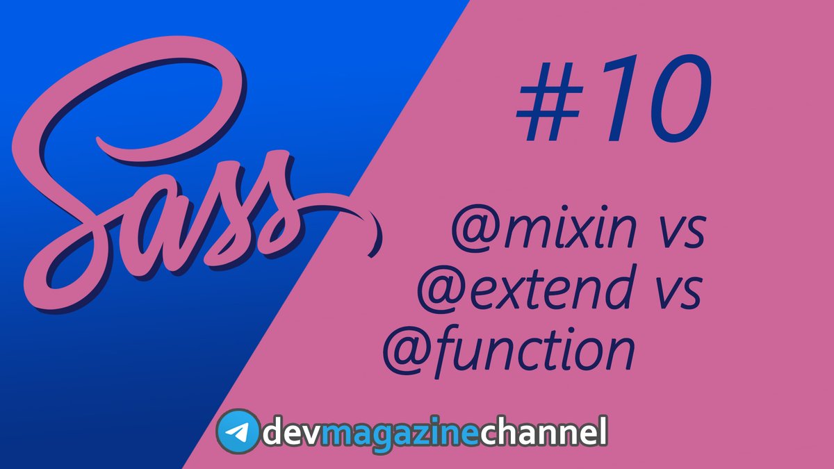 _devmagazine's tweet photo. 💻 Миксины vs extend vs functions в Sass - особенности и различия (Sass уроки)
👉 https://t.co/hXAa70QETg
#sass #scss #css #frontend #фронтенд #YouTube #screencast #DevMagazine #DevMagazineChannel https://t.co/pSU2OuRvhL
