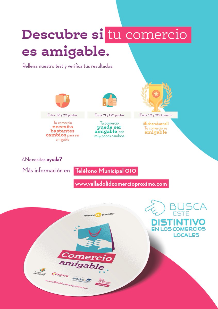 AyuntamientoVLL's tweet photo. 🛍️🧓 Impulsamos la campaña 'Comercio amigable con las personas mayores' con @FECOSVA @Avadeco_ y @cam_valladolid para fomentar que los establecimientos sean más cómodos y accesibles para los mayores.

+info y test para saber si tu comercio es amigable 🔗 https://t.co/OdcclMMfML https://t.co/OJf92QJdvR