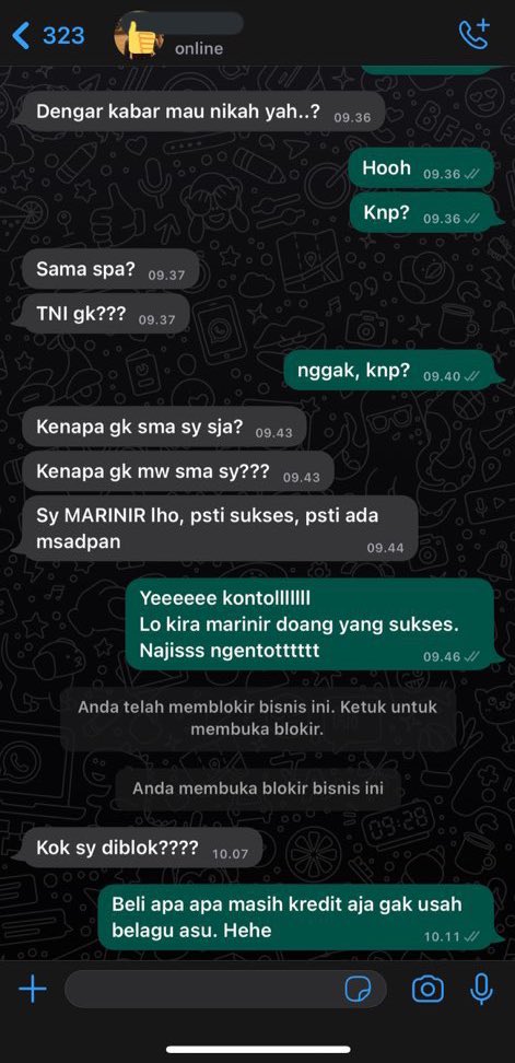 Dis! Kenapa ya oknum berseragam yang cringe kayak gini mostly typing nya jelek banget. Mending benerin dulu typing nya.
