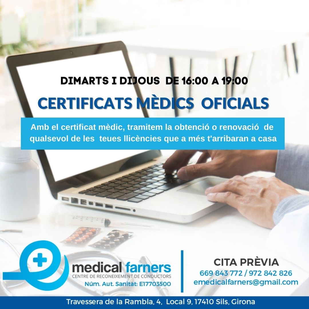 aefarners's tweet photo. Què t'oferim en 𝐄𝐌𝐄𝐃𝐈𝐂𝐀𝐋 𝐅𝐀𝐑𝐍𝐄𝐑𝐒?⠀
⠀
👩‍⚕️👨‍⚕️ Amb nosaltres podràs obtenir certificats mèdics oficials de:⠀

✅ Grua⠀
✅ Títols Nàutics⠀
✅ Permisos de Conduir⠀
✅ Llicència d'Armes⠀
✅ Seguretat Privada⠀
✅ Animals Perillosos⠀
⠀ https://t.co/aAeuZZbF9w