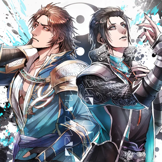 【三ムソ/再掲絵☯】3年前?の昭充ちゃんの絵。あんまりそれっぽいCP絵が描けてなかったことを今更後悔してます……😭再戦したい✍🏻 