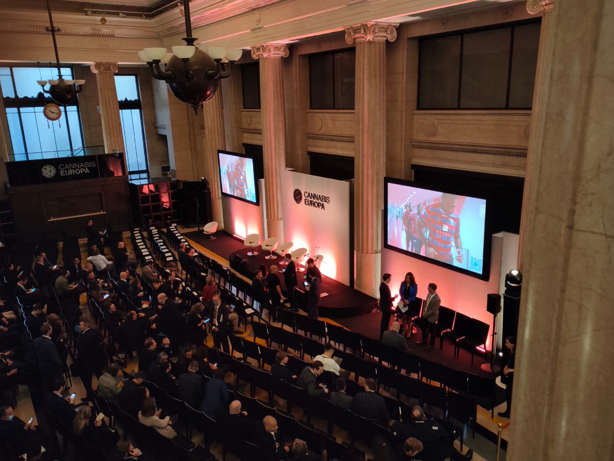 We are at <a href="/cannabiseuropa/">Cannabis Europa</a> in London! Feeling proud to see <a href="/TelAvivHeat/">Tel Aviv Heat</a> shinning on the big screen. Make sure to catch <a href="/CliftonFlack/">Clifton Flack</a> on the panel today at 2:00pm GMT discussing CBD Boom or Bust? Catch it live here: bit.ly/3C18yfX