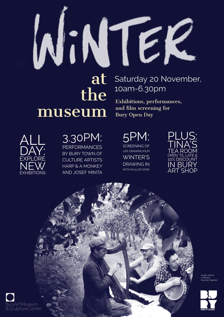 Bury Town of Culture (@buryculture) on Twitter photo Exhibitions, special performances and film screenings are all taking place <a href="/BuryArtMuseum/">Bury Art Museum</a> as part of Bury Open Day on 20th November. For more info visit ow.ly/160I50GJyIb
<a href="/Harpandamonkey/">Harp and a monkey</a> #buryculture #openday #getinvolved #livemusic #poetry #art #photography Exhibitions, special performances and film screenings are all taking place <a href="/BuryArtMuseum/">Bury Art Museum</a> as part of Bury Open Day on 20th November. For more info visit ow.ly/160I50GJyIb
<a href="/Harpandamonkey/">Harp and a monkey</a> #buryculture #openday #getinvolved #livemusic #poetry #art #photography
