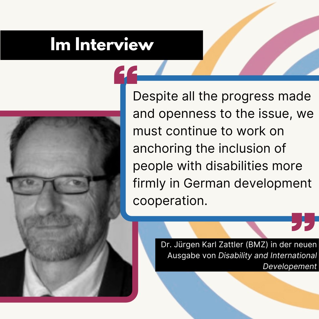 bezev_eV's tweet photo. Die neue Ausgabe unserer #Zeitschrift "#Behinderung und internationale Entwicklung" ist da! Im #Interview 💬: Dr. Jürgen Zattler vom @BMZ_Bund. Ihr könnt die Zeitschrift als Print-Version 📔 bestellen oder die digitale Version 🌐 auf unserer Website abrufen. @BMZ_Climate https://t.co/k4PJc8sCKZ