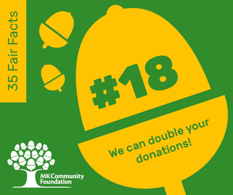 MKComFoundation's tweet photo. We run two match funding challenges each year. This means that groups who sign up through localgiving, can have donations to them matched by us within a specific time! This is fantastic way to boost donations and make donors generosity go that little bit further! #FairFact π https://t.co/5NgFVGTOOM