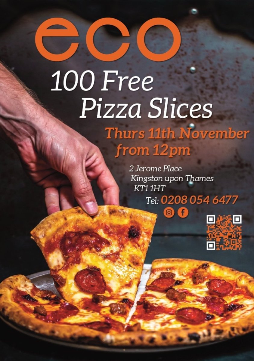 ecopizzaLDN's tweet photo. Head down to Eco Kingston today for FREE Pizza 😍🍕🍕 https://t.co/KmQGuLhSSR