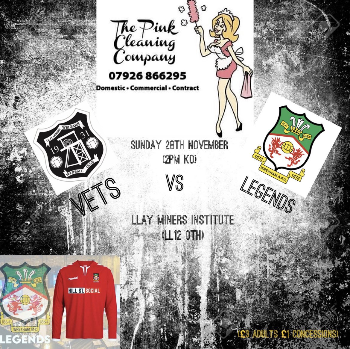 Our final game before the Christmas break has been announced and we travel to <a href="/Llay_WelfareFC/">Llay Miners Welfare FC</a> to face their vets. On Sunday 28th November with a 2pm kick off <a href="/Wrexham_AFC/">Wrexham AFC</a> <a href="/thehumphreyker/">@humphreyker.bsky.social</a> <a href="/fleurrobo/">Fleur Robinson</a> <a href="/FatBoarWXM/">Fat Boar Wxm</a> <a href="/hillstwxm/">Hill St Wxm</a> <a href="/WXM_Lager/">Wrexham Lager</a>