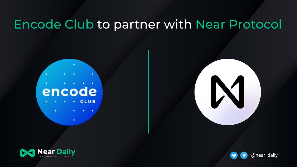 NearFrancais's tweet image. 🔥 @encodeclub , une plateforme d'éducation blockchain en ligne, a annoncé son partenariat avec @NEARProtocol .
Le programme #Encode x #NEAR se déroulera jusqu'en février 2022 et se composera de trois parties : une série éducative, un bootcamp de codage et un hackathon.