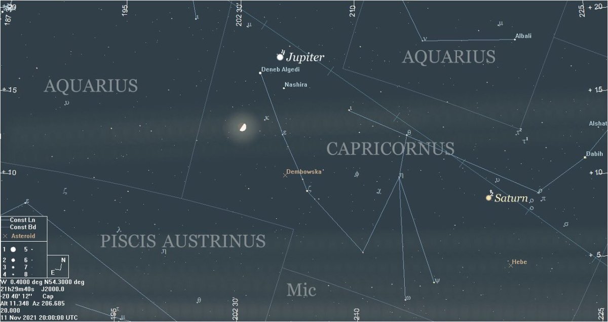 Zavijavon's tweet photo. Thursday, November 11. Today’s solar photosphere image (courtesy of NASA), and the First Quarter Moon’s appearance and celestial position at 20h UT (Scarborough, UK).
https://t.co/cdyKiPpm1c https://t.co/D9TMD6JgWW