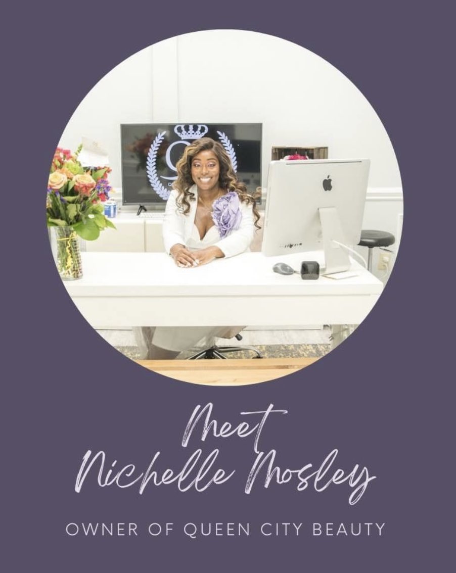 QueenCityBG's tweet photo. Nichelle Mosley is an award winning North Carolina & California board certified aesthetician & laser technician. She owns Queen City Beauty Group & Wellness in NC & CA. She is the inventor of The Queen’s Cloth™ & was included in #Dermascope Magazine's "48 #Estheticians to Know." https://t.co/6SrNA9osdP