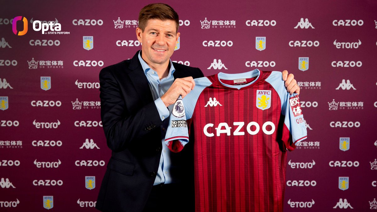 OptaJoe's tweet photo. 12 - During his entire @premierleague career, Steven Gerrard scored more goals against @AVFCOfficial (12) than any other side, including the first of his two top-flight hat-tricks back in March 2009. Prised. https://t.co/bIpq9AgQnz