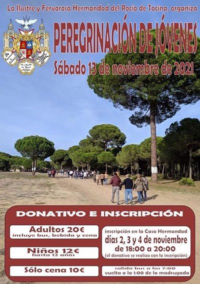 #noticiasrocieras - Peregrinación de jóvenes de la Hermandad del Rocío de Tocina periodicorociero.es/index.php/noti…