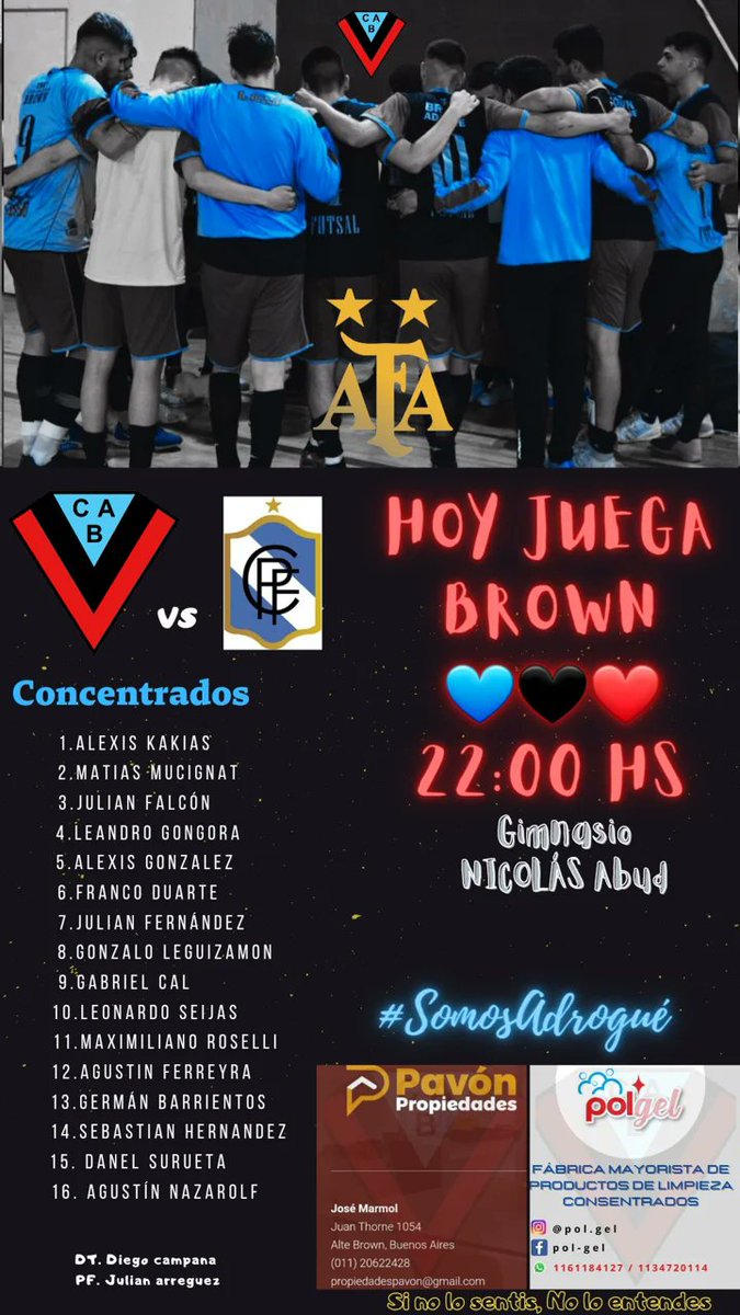 Futsal Brown de Adrogué (@futsalbrown) on Twitter photo 