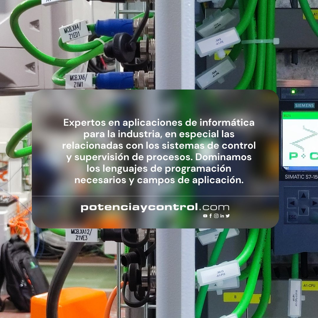 PotenciaControl's tweet photo. Desarrollamos programas y sistemas de informática industrial "a la carta", dando respuesta al cliente #yourideaisourjob #tecnologia #instalaciones #electricas #robotizado #automatismo #informatica #pyc #potenciaycontrol #Valladolid #Barcelona #Palencia #Sevilla #España https://t.co/LGlDu8d83c