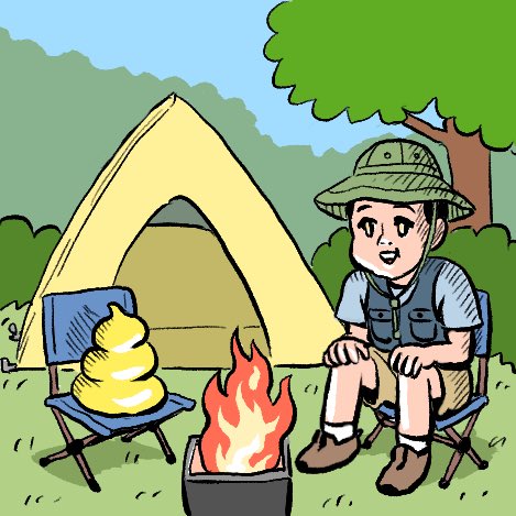 「発売中の『うんこドリル  カタカナプラス5・6さい』で挿絵イラストを担当しており」|ショルダー肩美のイラスト