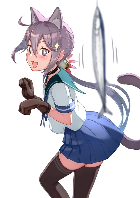 はねっ毛を加筆して他に気になった所も微修正しました。それと差分です🎣😻 #艦これ #曙 