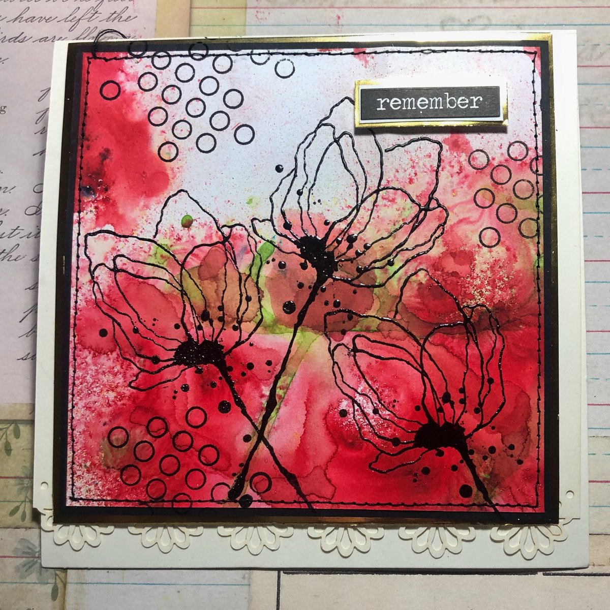 "When you go home, tell them of us and say, for your tomorrow we gave today". Lest we forget ❤ #remembranceday2021

Beautiful handmade card by Rox Boyce.