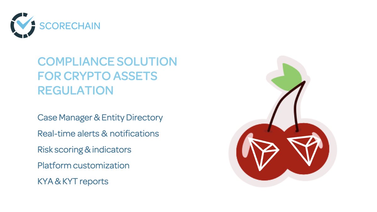 scorechain's tweet photo. 🆕 We just onboarded #Tron blockchain in our #riskAML suite. @Scorechain users can now manage risks on $TRX, TRC10, and TRC20 funds and comply with #AML requirements.
Would you like to learn more about our solution? Don't hesitate to request a demo: https://t.co/JYWCj0VgeH https://t.co/S0O95Su9wY